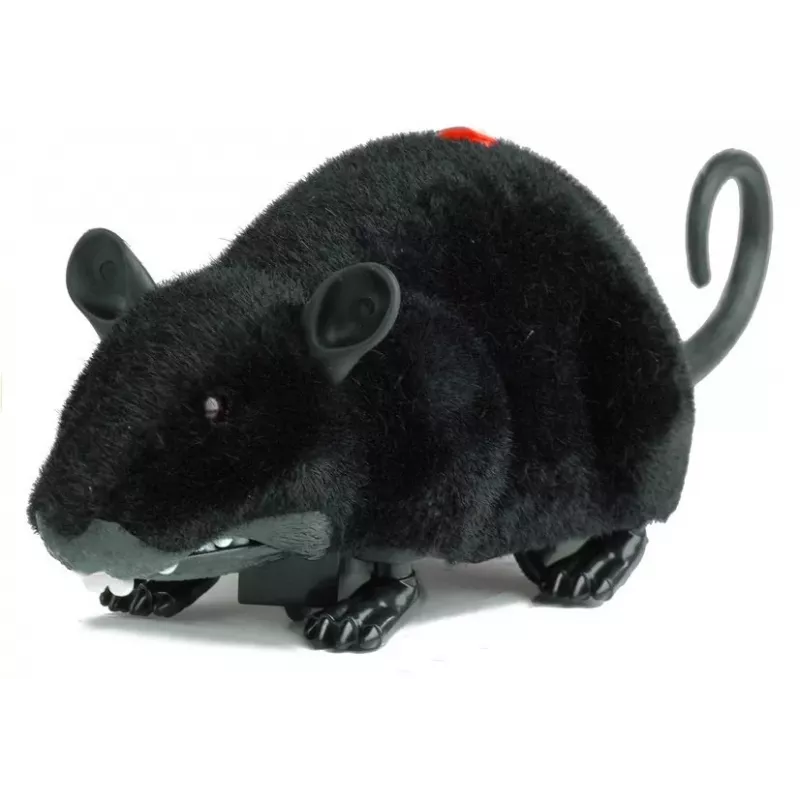 LEAN TOYS Big RC Mouse Toy Wheels Black - Make a Prank