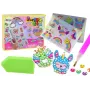LEAN TOYS „Pasidaryk pats“ deimantiniai lipdukai – įvairūs raštai, spalvingi lipdukai