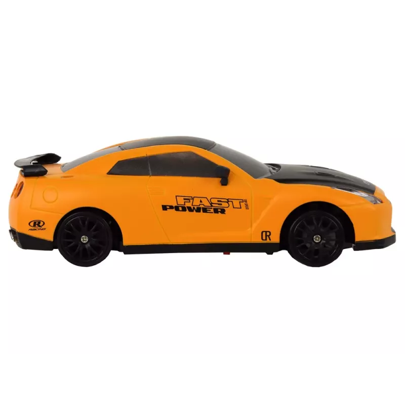 LEAN TOYS nuotoliniu valdymu sportinis automobilis R/C 1:24 geltonas su keičiamais ratais