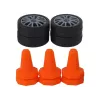 LEAN TOYS nuotoliniu valdymu sportinis automobilis R/C 1:24 geltonas su keičiamais ratais