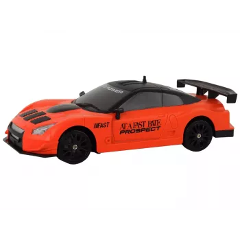 LEAN TOYS nuotoliniu valdymu sportinis automobilis R/C 1:24 oranžinis, keičiami ratai