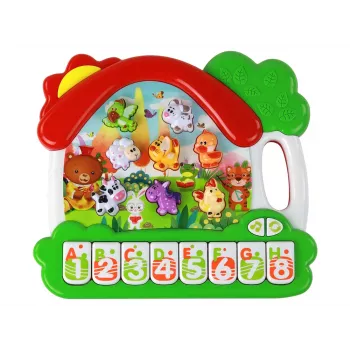 LEAN TOYS Organ Piano Animals for Learning English Educational Panel