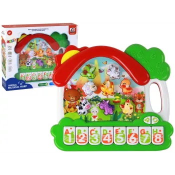 LEAN TOYS Organ Piano Animals for Learning English Educational Panel