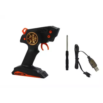 LEAN TOYS Didelis nuotoliniu valdymu sportinis automobilis 1:10 Turkio ir Juodos spalvos