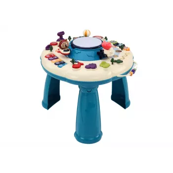 LEAN TOYS Interaktyvus mokomasis stalas-pianinas-būgnai mėlynas