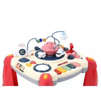LEAN TOYS Interaktyvus lavinamasis stalas vaikams su pianinu Space Red