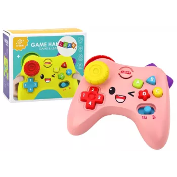 LEAN TOYS interaktyvus lavinamasis planšetinis kompiuteris su šviesomis ir garsais, rožinis