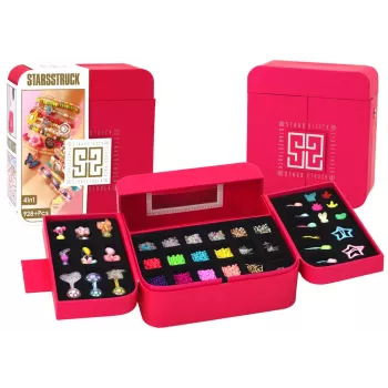 LEAN TOYS Beauty Set Papuošalų Gamybai Dėžutėje Karoliukai Pakabukai Sąsagos