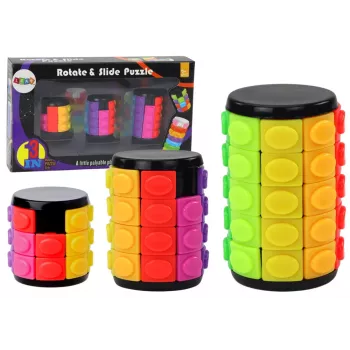 LEAN TOYS Cylinder Logical Puzzle Set 3 Difficulty Levels