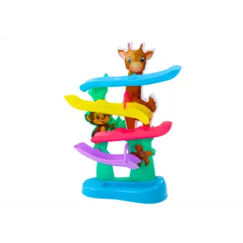 LEAN TOYS Ball Slide Giraffe Monkey Sounds Colorful