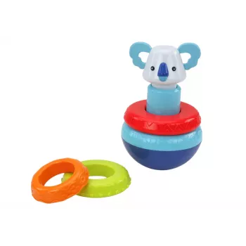 LEAN TOYS Sensomotorinių žaislų rinkinys Koala Tower Educational Cube Spinners
