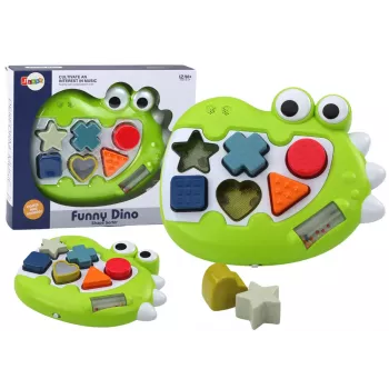 LEAN TOYS Sensorinis Dinozaurų Rūšiuotojas su Melodijomis ir Šviesomis