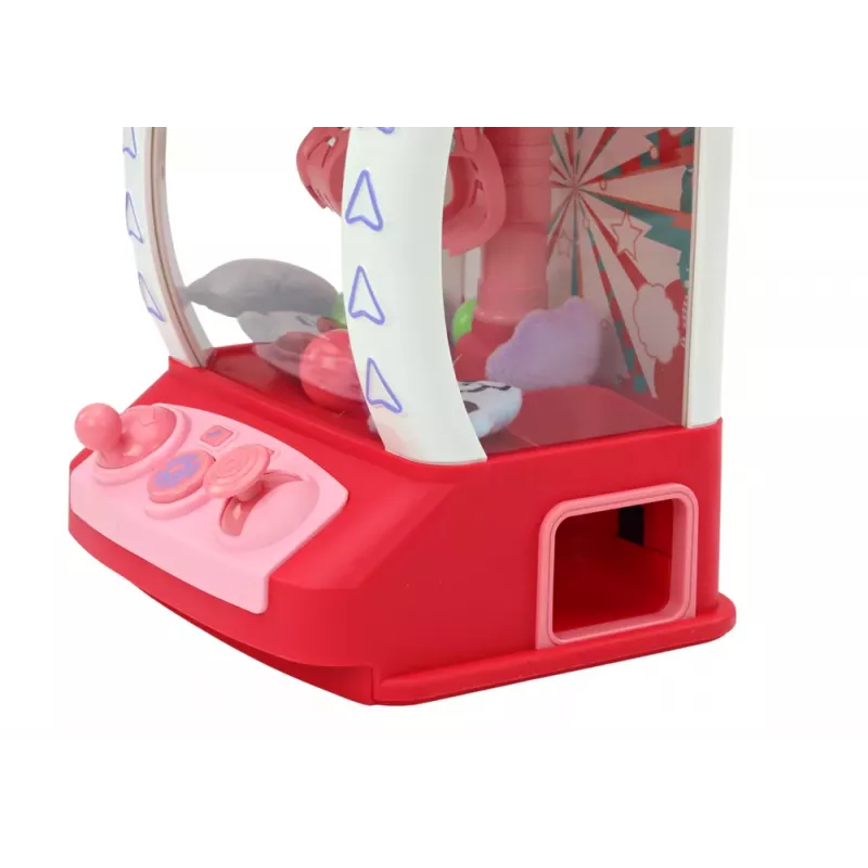 LEAN TOYS Mini Claw Machine for Catching Dolls, Gadgets, Stuffed Animals, Balls - Pink