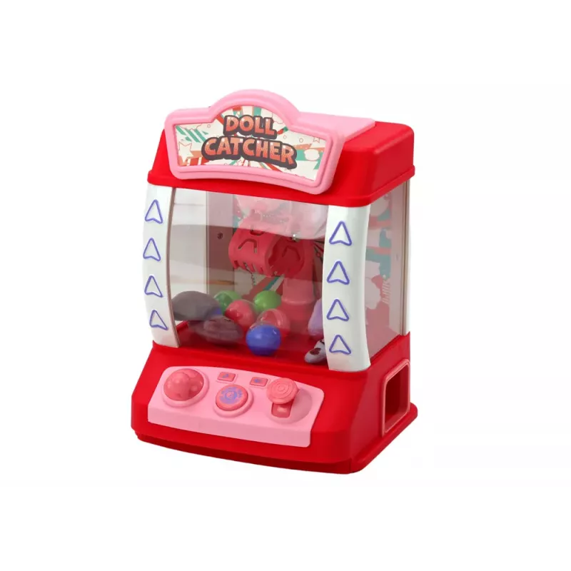 LEAN TOYS Mini Claw Machine for Catching Dolls, Gadgets, Stuffed Animals, Balls - Pink