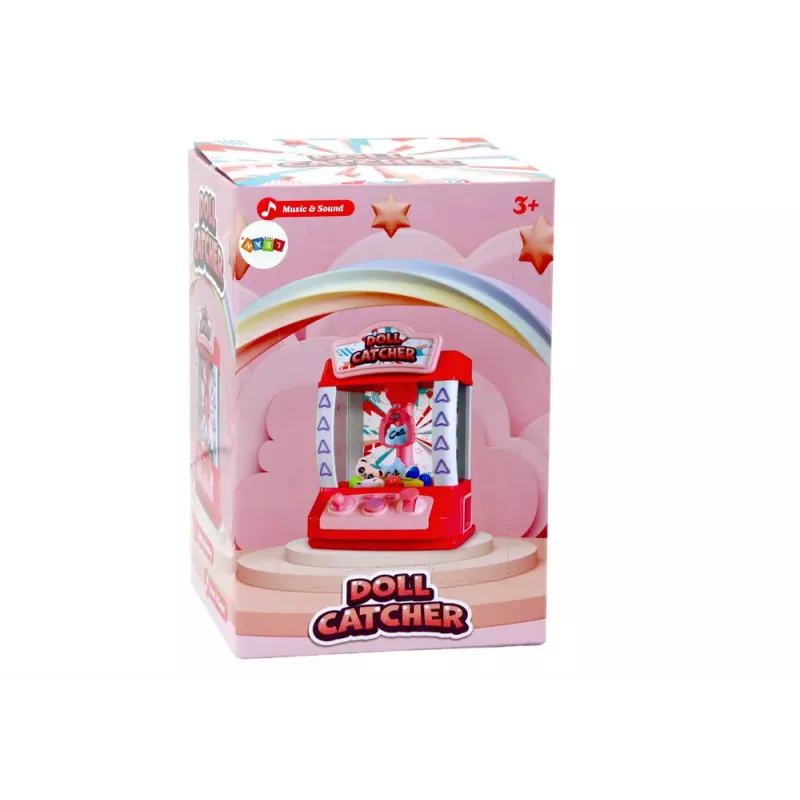 LEAN TOYS Mini Claw Machine for Catching Dolls, Gadgets, Stuffed Animals, Balls - Pink