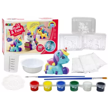 LEAN TOYS Creative Artistic Unicorn 3D Plaster Paint Set
