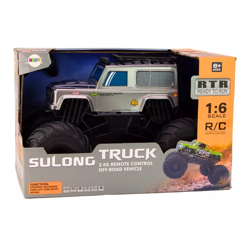 LEAN TOYS Large Off-Road Remote Controlled SUV 2.4G RC 1:6 Gray