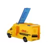 LEAN TOYS Delivery Car 1:16 Friction Drive Opening Doors Lights Yellow Sounds