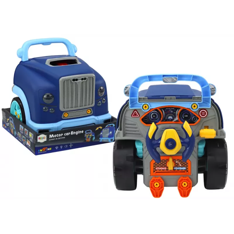 LEAN TOYS Workshop Engine Truck Disassembly DIY Kit Blue