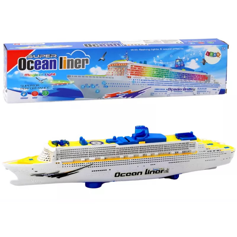 LEAN TOYS Passenger Cruise Ship su šviesomis ir garsais