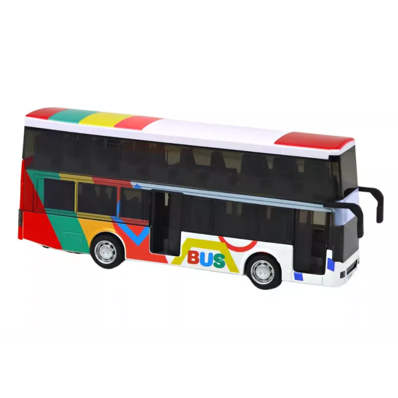 LEAN TOYS Double Decker Bus With Metal Drive, Colorful Lights, Sounds