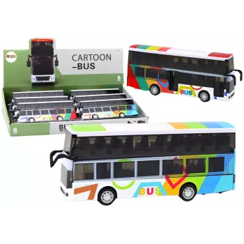 LEAN TOYS Double Decker Bus With Metal Drive, Colorful Lights, Sounds