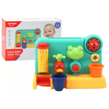 LEAN TOYS Children's Bath Toy Fountain Grinder Frog Faucet