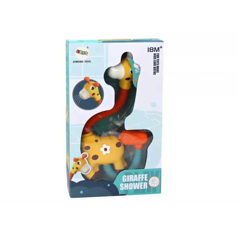 LEAN TOYS Yellow Giraffe Bath Toy Shower Sprinkler