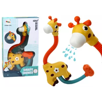 LEAN TOYS Yellow Giraffe Bath Toy Shower Sprinkler
