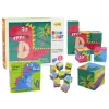 LEAN TOYS Educational Puzzle 6in1 Blocks Puzzle Cubes 6 Pictures Dinosaurs 9 El.
