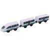 LEAN TOYS Wooden Railway Track Train Set su Policijos Stotimi ir Tiltu 3.2m 75 dalių