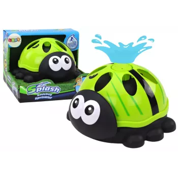 LEAN TOYS Castle Sprinkler Ladybug Green Water Fountain