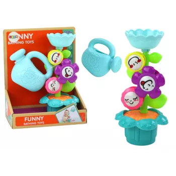 LEAN TOYS Bath Toy Colorful Flowers Watering Can