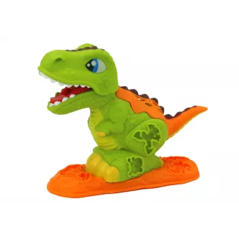 LEAN TOYS Dinosaur Playdough rinkinys 6 spalvų su delfino ir jūros kriauklės formelėmis