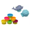 LEAN TOYS Dinosaur Playdough rinkinys 6 spalvų su delfino ir jūros kriauklės formelėmis
