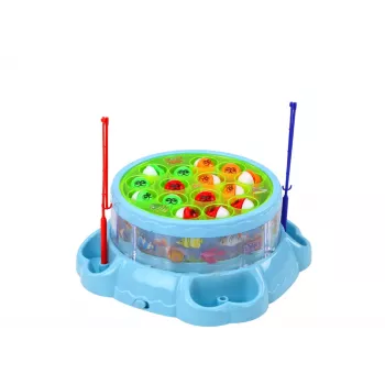 LEAN TOYS Žvejybos Žaidimas su Meškerėmis, Šviesomis ir Garsais Mėlynas