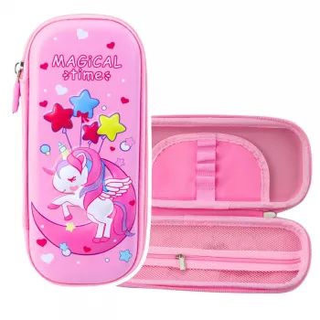 LEAN Unicorn Pencil Case 3D Foldable Purple 23x10x5 cm