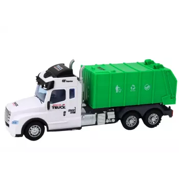 LEAN TOYS RC šiukšliavežis su šviesomis ir garsais, žalias