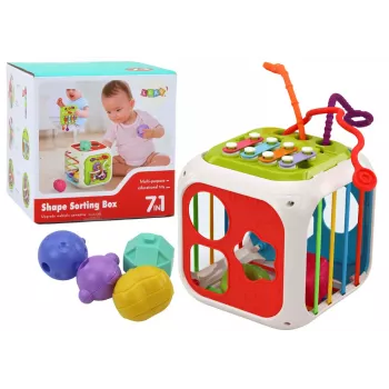 LEAN TOYS Educational Cube For Babies Sorter 7in1