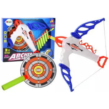 LEAN TOYS Lankas su Taikiniu Minkštoms Strėlėms su Siurbtuku, 6 dalių