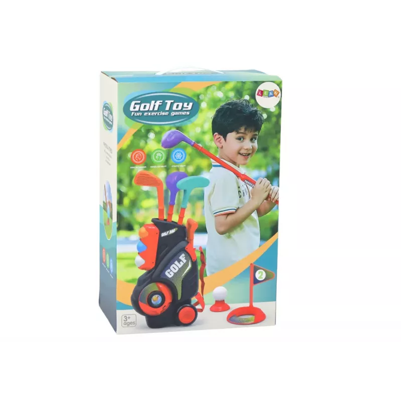 LEAN TOYS Mini Golf Set For Children Trolley On Wheels