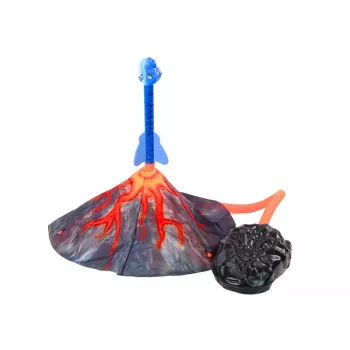 LEAN TOYS Dinosaurs Volcano Adjustable Rocket Launcher Game Set