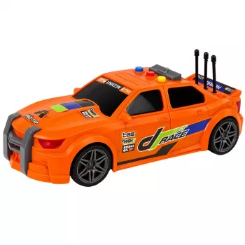 LEAN TOYS Sports Car Racing Lights Sounds Orange 1:16