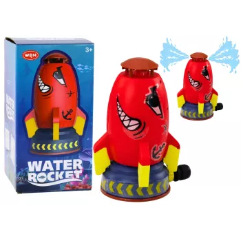LEAN TOYS Water Rocket Sprinkler Launcher Red Shark
