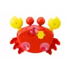 LEAN TOYS Red Crab Bubble Machine - Automatinis burbulų pūstuvas su muzika, siurbtukais, naudojimui viduje/lauke/vonioje