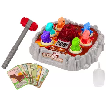 LEAN TOYS Arcade Game Wac A Mole Dinosaurs Volcano Smoke Effect Lights Sounds