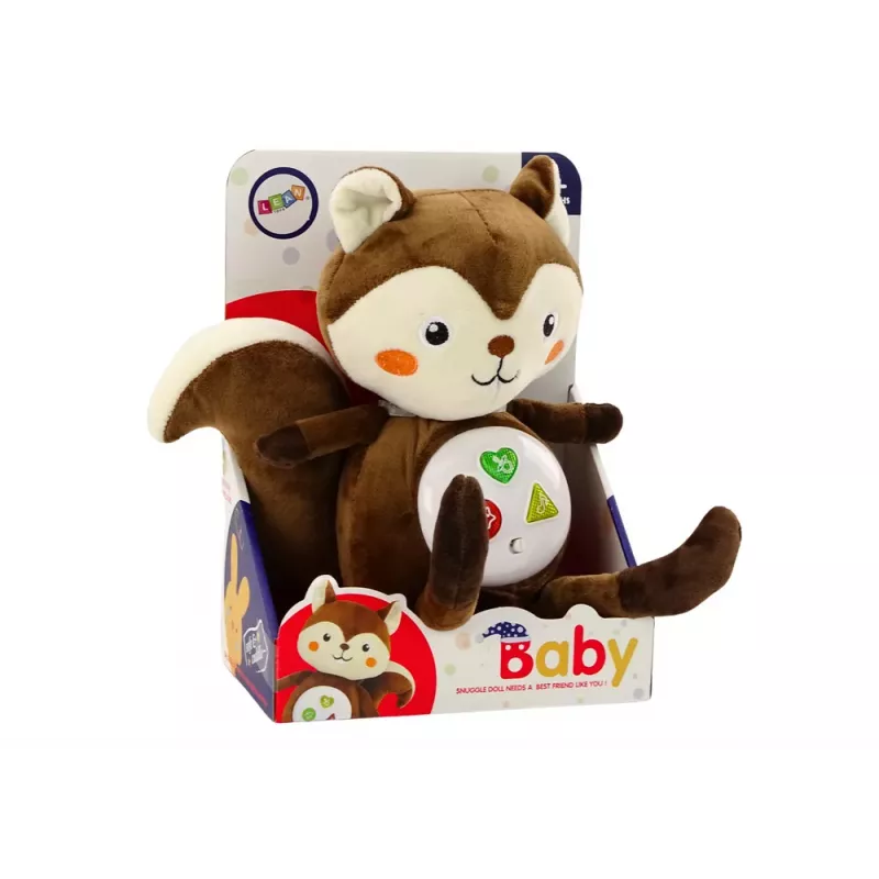 LEAN TOYS Plush Squirrel Interactive Educational Sleeper Cuddly Melodies