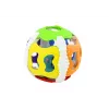 LEAN TOYS Sensorinis kamuoliukas kūdikiams, guminis, su švieselėmis ir garsais, spalvingas