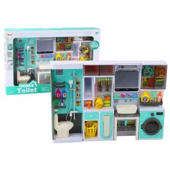 LEAN TOYS Voniausias Žaidimų Rinkinys 4v1 Dušas Tualetas Skalbimo Mašina Priedai