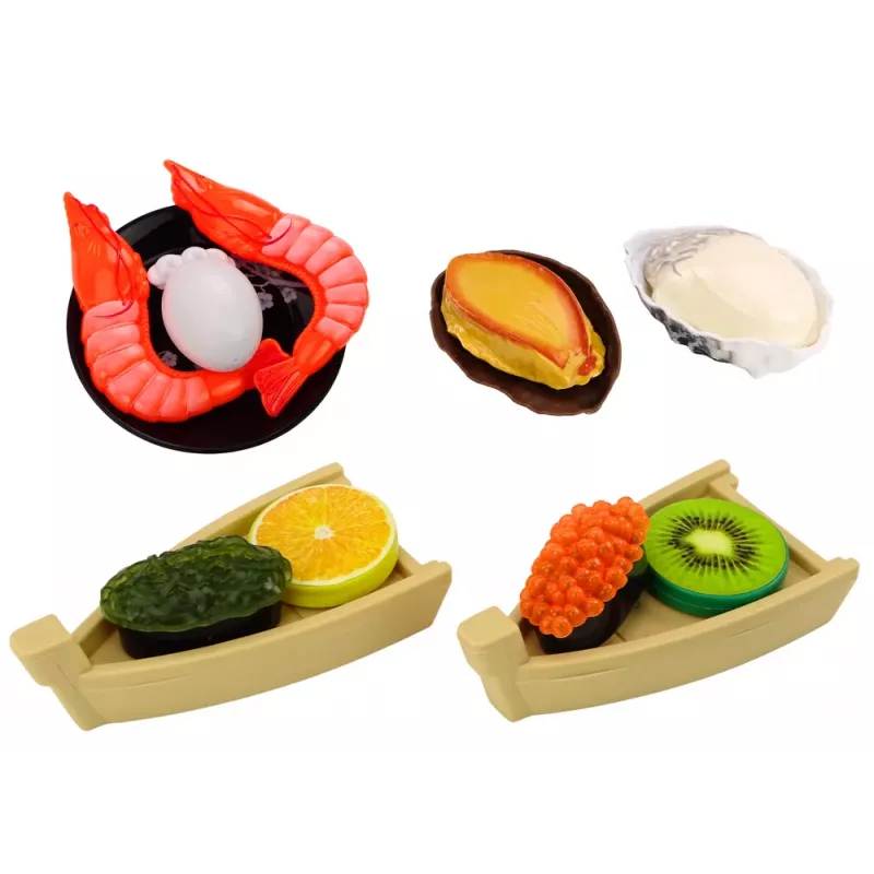 LEAN TOYS Sushi žaislų rinkinys su krevetėmis, 24 detalės